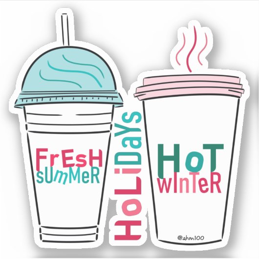 Kies uw favoriete kerstdrink sticker (Voorkant)