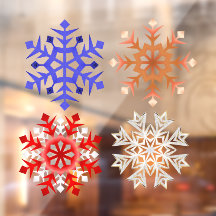 Kies uw favoriete Snowflake Window Cling