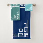 Kies uw gekleurde art deco-omgrenzingsgeometrische bad handdoek (Insitu)