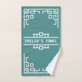 Kies uw gekleurde art deco-omgrenzingsgeometrische bad handdoek (Handdoek)