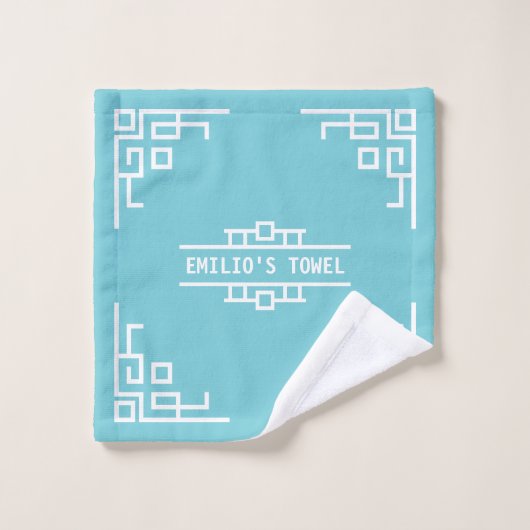 Kies uw gekleurde art deco-omgrenzingsgeometrische bad handdoek (Wasdoekje)