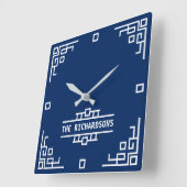 Kies uw gekleurde art deco-omgrenzingsgeometrische vierkante klok (Hoek)