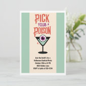 Kies uw gif Halloween Cocktail Party Kaart (Staand voorkant)