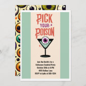 Kies uw gif Halloween Cocktail Party Kaart (Voorkant / Achterkant)