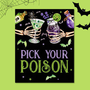 Kies uw gif Halloween Drinken gunst Poster