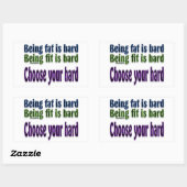Kies uw harde rechthoekige sticker (Vel)