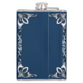 Kies uw Hoesje Klassiek kleurenboek Silver Ornamen Heupfles (Achterkant)