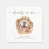 KIES UW HOND Gepersonaliseerde Hondenbruiloft Servet (Voorkant)