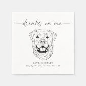 KIES UW HOND Trouwhond Drink op mij Servet (Voorkant)