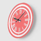 Kies uw hoofdkleur - witte Romeinse cijfers klok (Hoek)