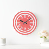 Kies uw hoofdkleur - witte Romeinse cijfers klok (Huis)