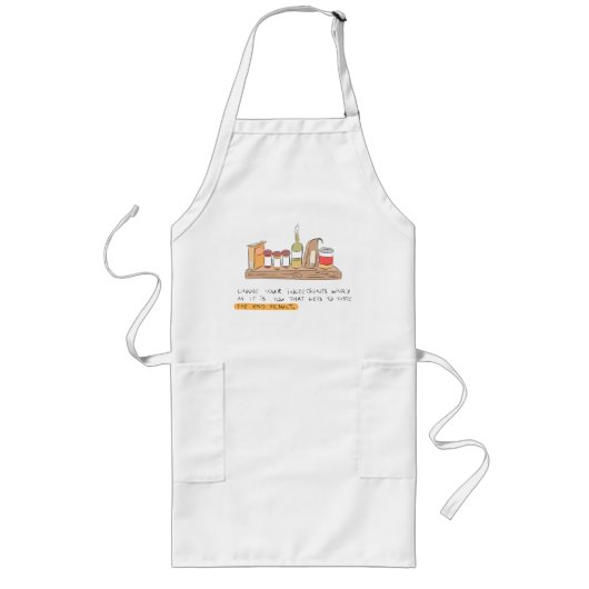 Kies uw ingrediënten verstandig Apron Lang Schort (Voorkant)