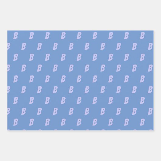 Kies uw Initiaal Gedeelde kleuren Inpakpapier Vel (Voorkant 3)