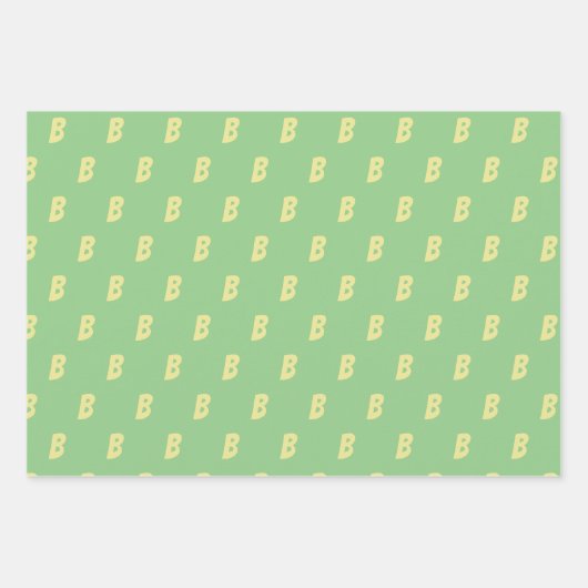 Kies uw Initiaal Gedeelde kleuren Inpakpapier Vel (Voorkant 2)