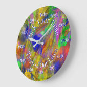 Kies uw jaarkleuren onder Abstract glas grote C Klok (Hoek)