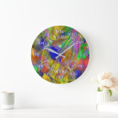 Kies uw jaarkleuren onder Abstract glas grote C Klok (Huis)