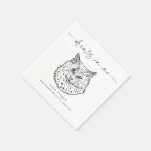 KIES UW KAT Modern Huisdier Bruiloft Servet (Hoek)