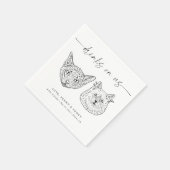 KIES UW KATTEN Modern Huisdier Bruiloft Servet (Hoek)