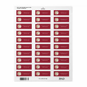 KIES UW KLEUR Baseball Return Adres Labels (Full Sheet)