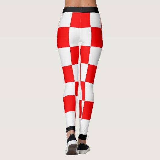 Kies UW kleur Canadian Maple Checkered Leggings (Achterkant)
