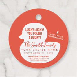 Kies uw kleur Cruise Duck Bedankjes Labels