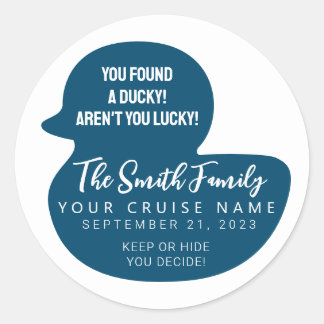 Kies uw kleur Cruise Duck Ronde Sticker