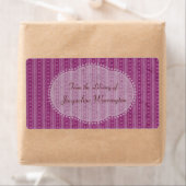 Kies uw kleur Dainty Stripes Boek Bord Label (Insitu)