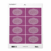 Kies uw kleur Dainty Stripes Boek Bord Label (Full Sheet)