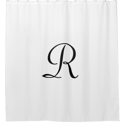 KIES UW KLEUR Douchegordijn met Monogram (Voorkant)