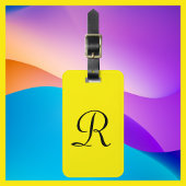 KIES UW KLEUR Geel Monogram Bag Bagagelabel