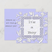 Kies Uw Kleur Geweven Rand Baby Aankondiging (Voorkant / Achterkant)