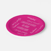 KIES UW KLEUR Graduation Party Herhalende namen Papieren Bordje (Gekanteld)