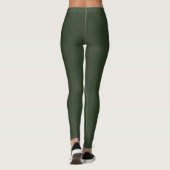 KIES UW KLEUR, groene Jumbo Script Name, Yoga Leggings (Achterkant)