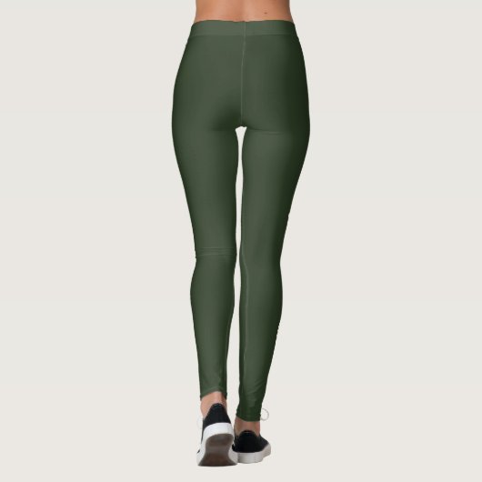 KIES UW KLEUR, groene Jumbo Script Name, Yoga Leggings (Achterkant)