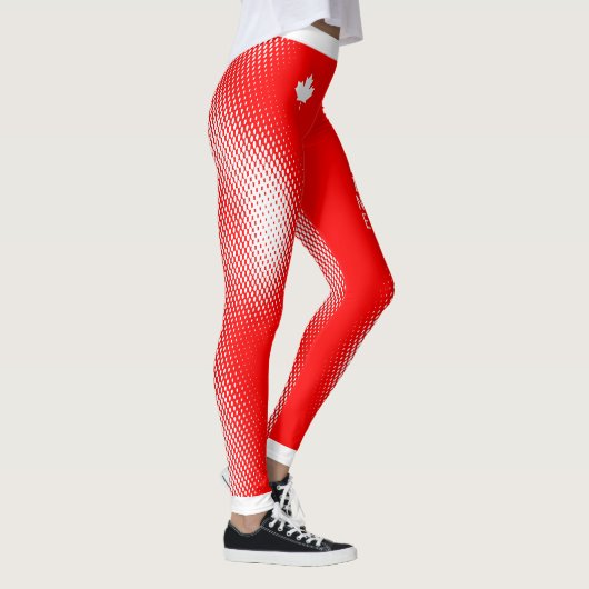 Kies UW kleur / Jouw naam wit puntpatroon Leggings (Rechts)