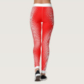 Kies UW kleur / Jouw naam wit puntpatroon Leggings (Achterkant)