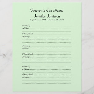 KIES UW KLEUR, Memorial Book Filler Page