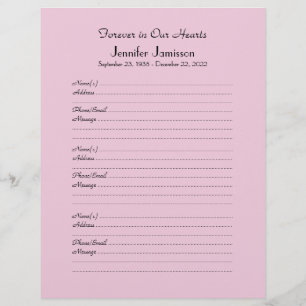 KIES UW KLEUR, Memorial Book Filler Page