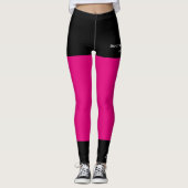 KIES UW KLEUR, naam, zwarte horde Fake Leggings (Voorkant)