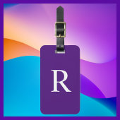 KIES UW KLEUR of Aubergine Paarse Monogram tas Bagagelabel