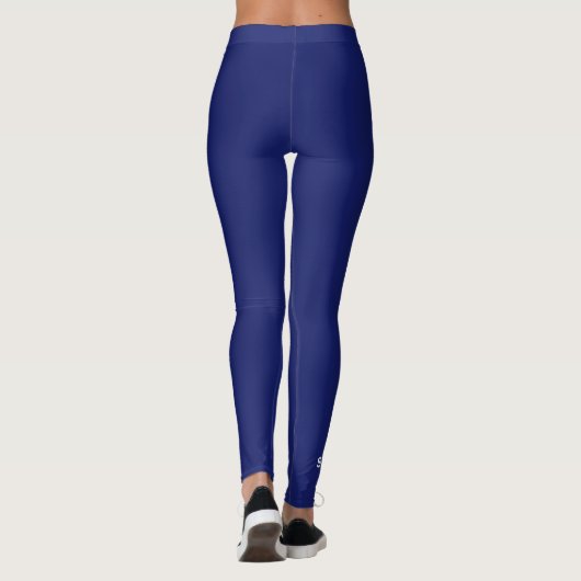 KIES UW KLEUR of Blauw Voetbal Team Naam Leggings (Achterkant)