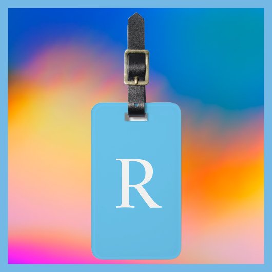 KIES UW KLEUR of Blauwe Monogram Zak Bagagelabel