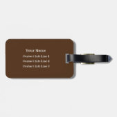 KIES UW KLEUR of Donkerbruine Monogram Zak Bagagelabel (Achterkant horizontaal)