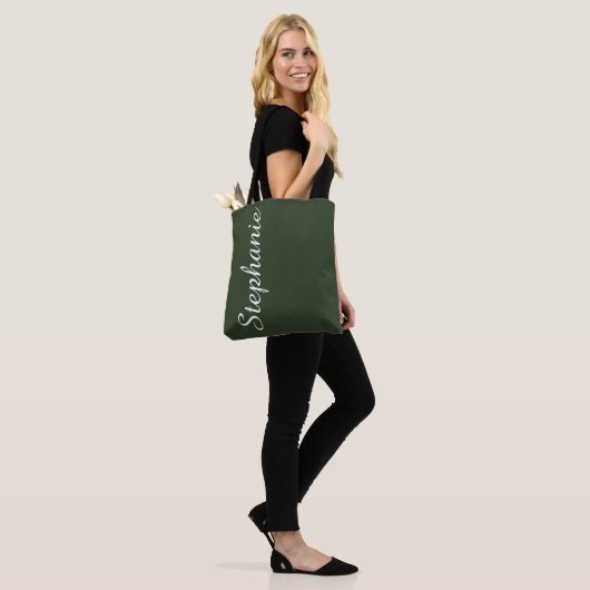 KIES UW KLEUR of Groen, Jumbo Name (Jumbonaam). Tote Bag (Op model)