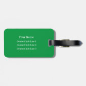 KIES UW KLEUR of Groene Monogram Zak Bagagelabel (Achterkant horizontaal)