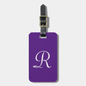 KIES UW KLEUR of Paarse monogram tas Bagagelabel (Voorkant verticaal)