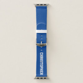 KIES UW KLEUR Persoonlijke Naam, Blauw, Apple Horlogebandje