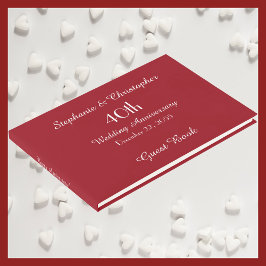 KIES UW KLEUR Ruby Red 40th Jubileum Party Gastenboek