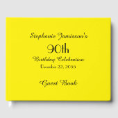 KIES UW KLEUR Verjaardagsfeest Geel Geheugen Gastenboek (Voorkant)