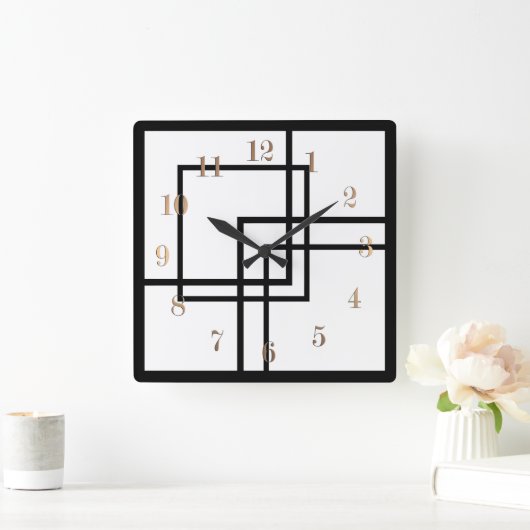 Kies uw kleur vierkante klok (Huis)